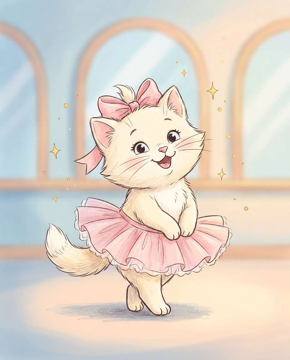 ballet bow kitty photo