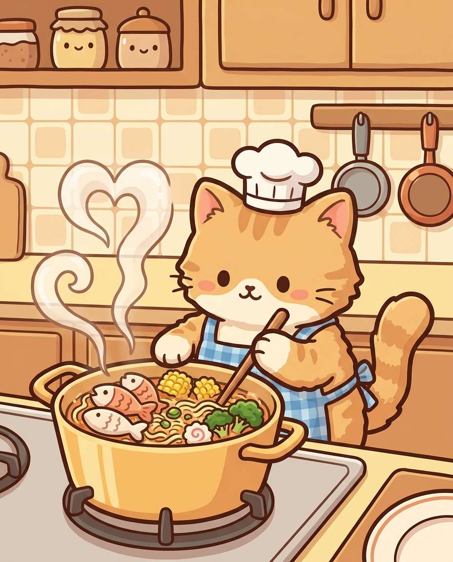 chef ramen kitty photo