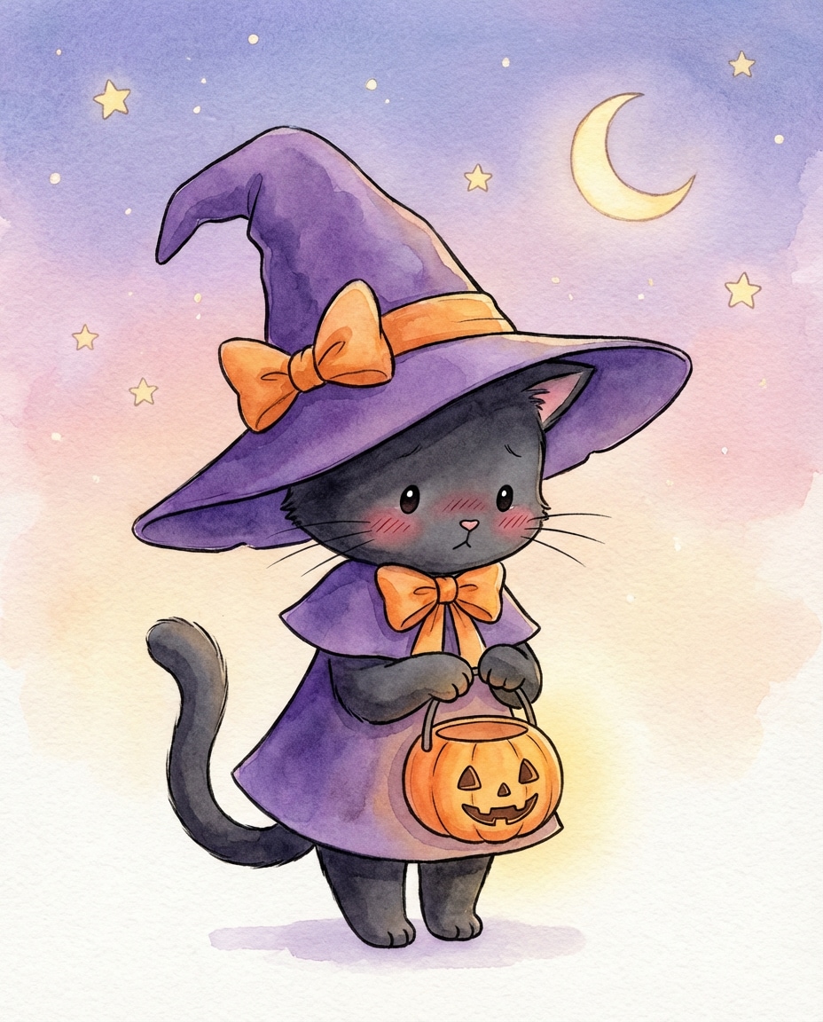 shy witch kitten photo