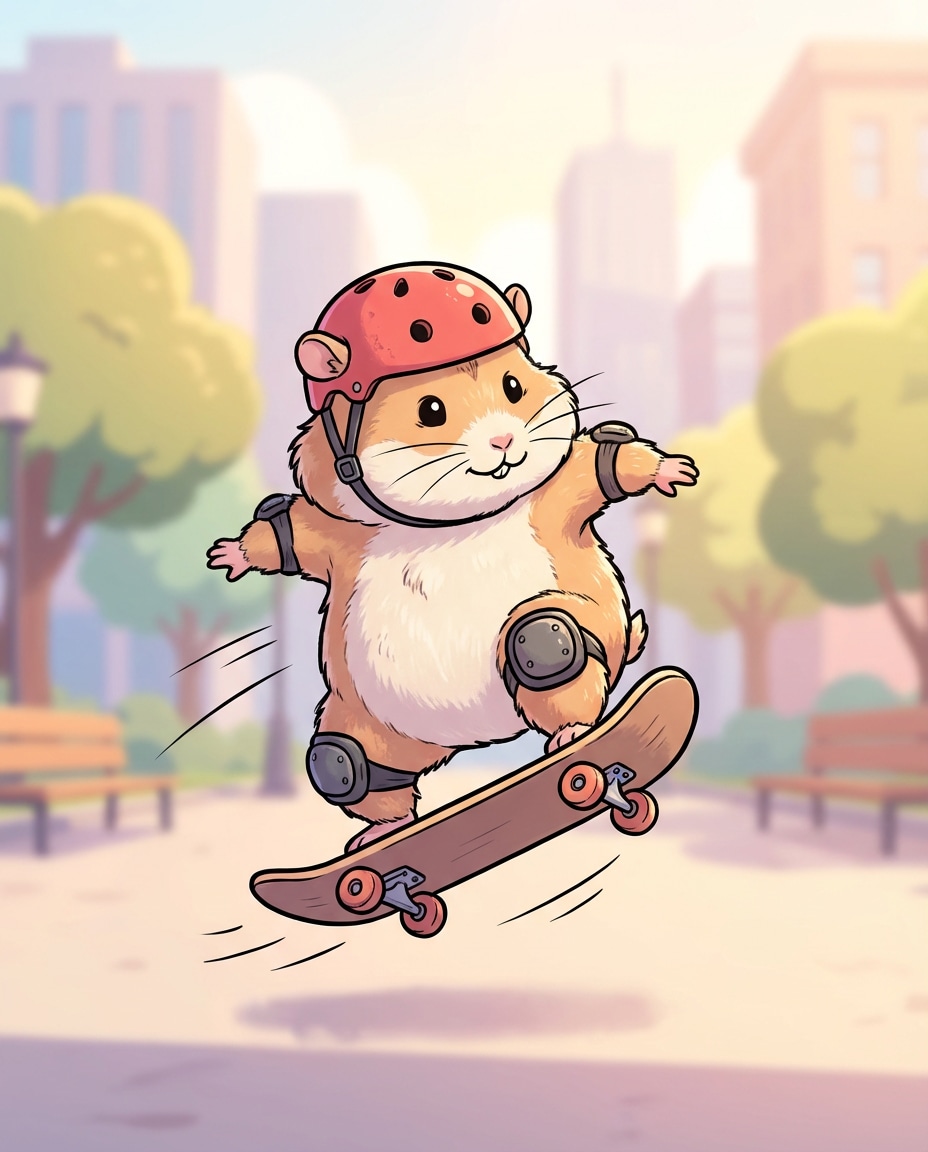 skater hamster photo
