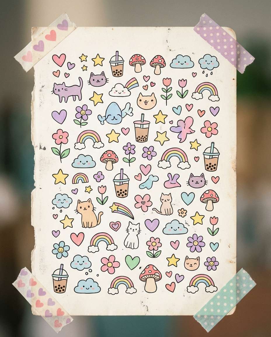 notebook doodle collage photo