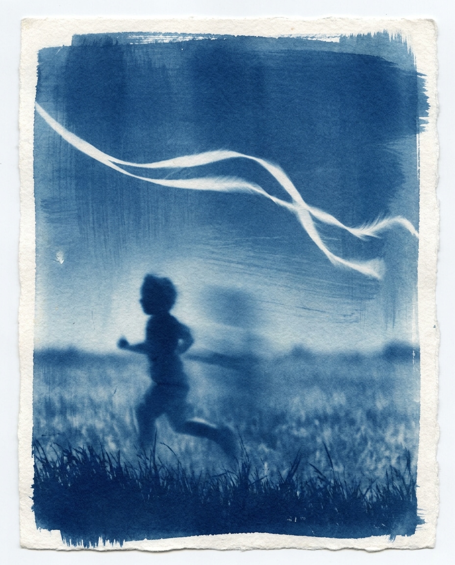 child with kite photo