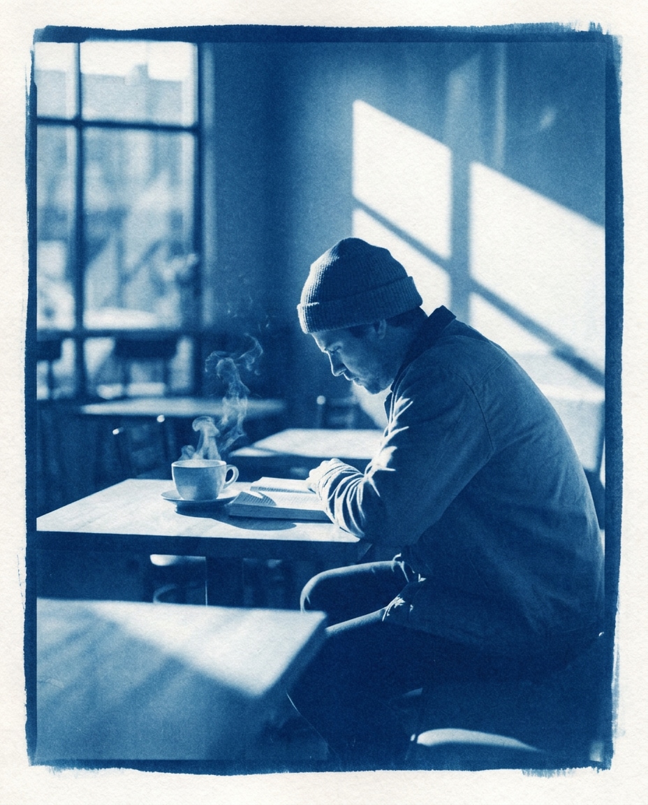 cafe reading quiet photo