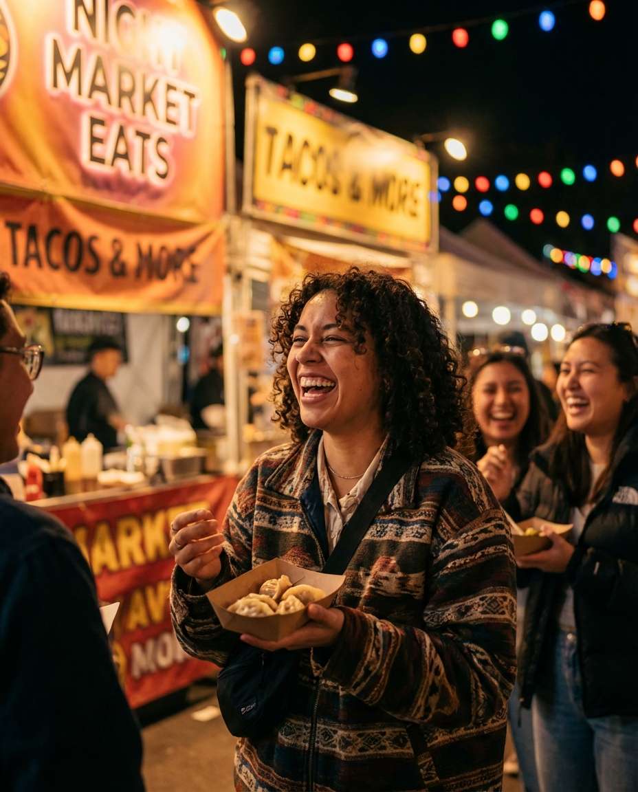 street food laugh photo