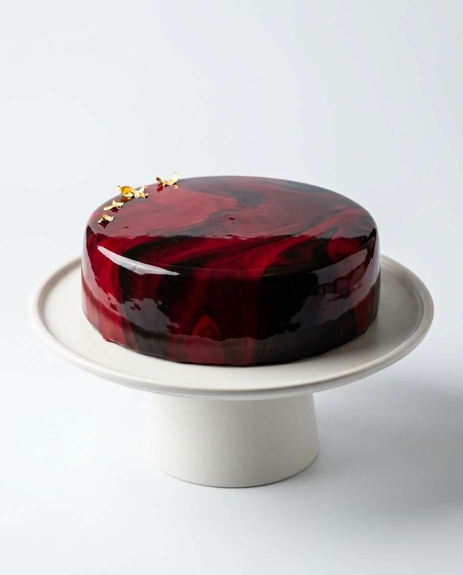 mirror glaze hero cake photo