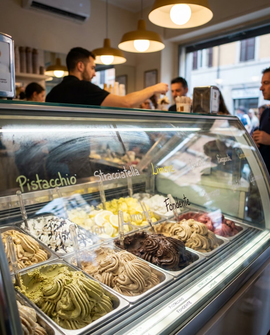 gelato case showcase photo