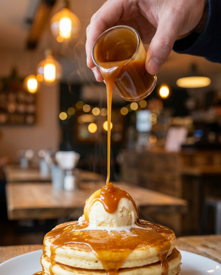 syrup pour slow motion photo