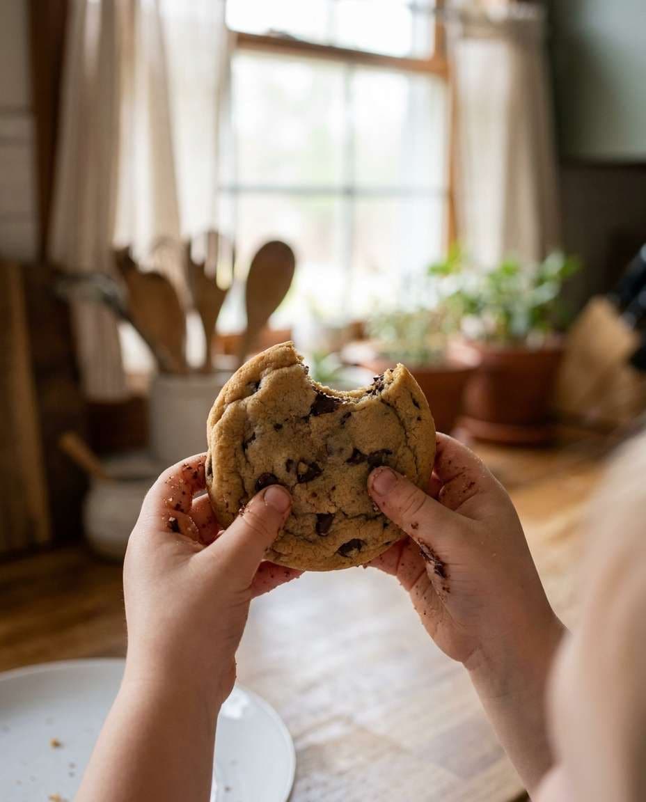 kid cookie bite moment photo