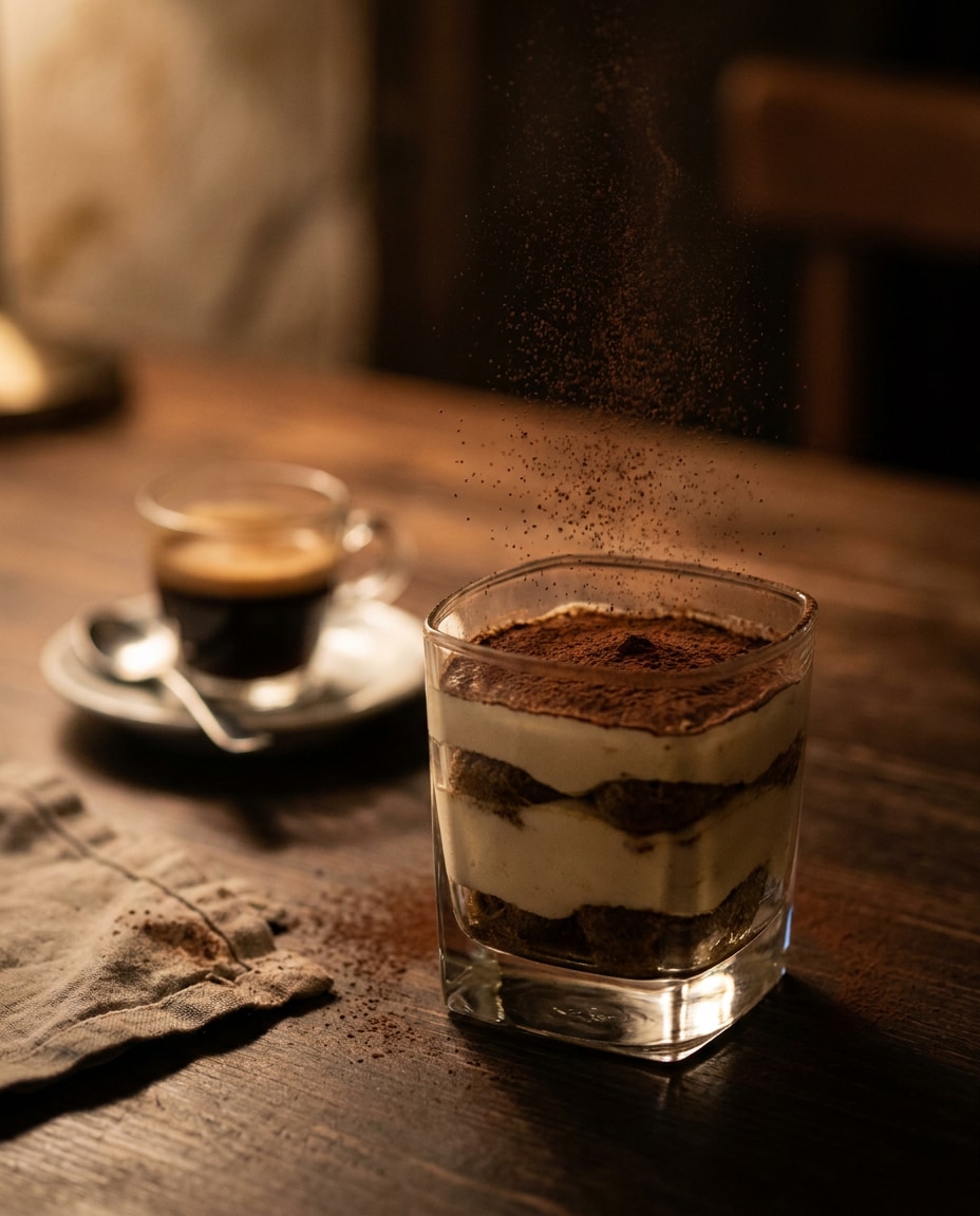 tiramisu cocoa dust photo