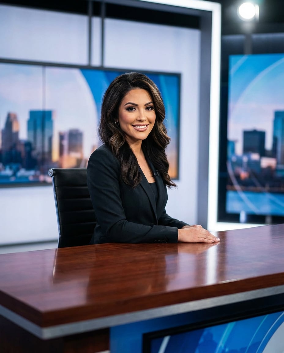 news anchor studio photo