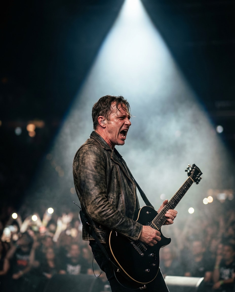 musician stage spotlight photo