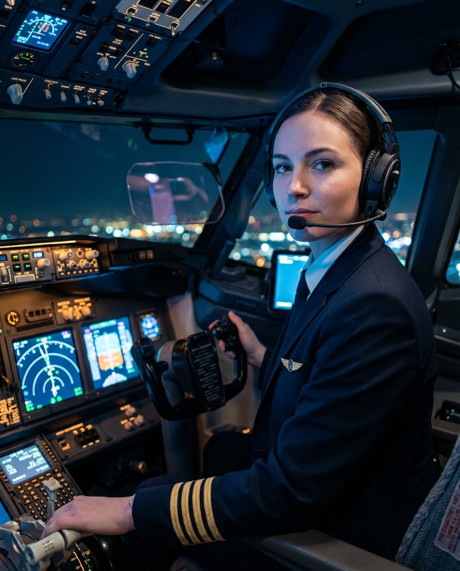 pilot in cockpit photo
