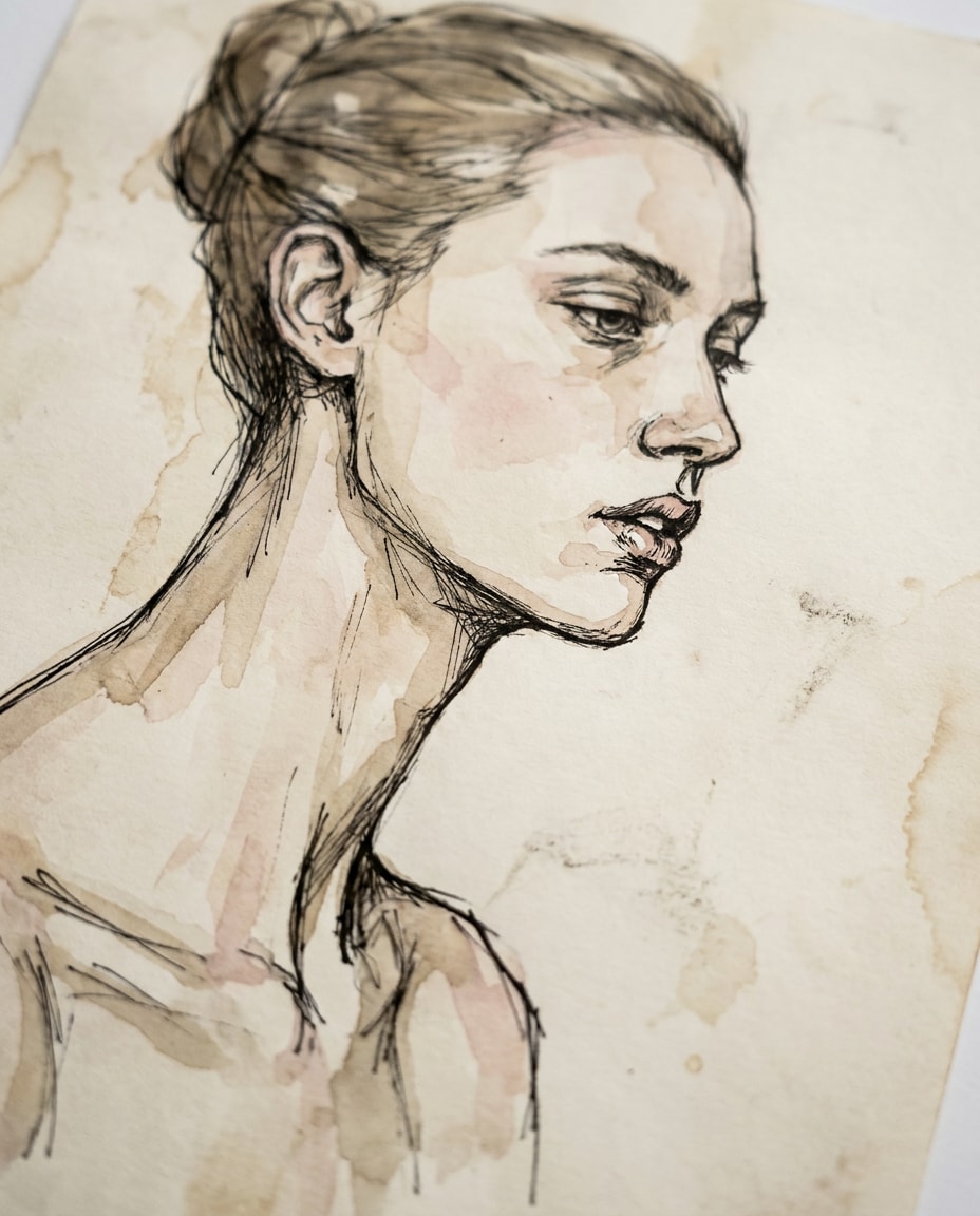 profile with collarbone photo