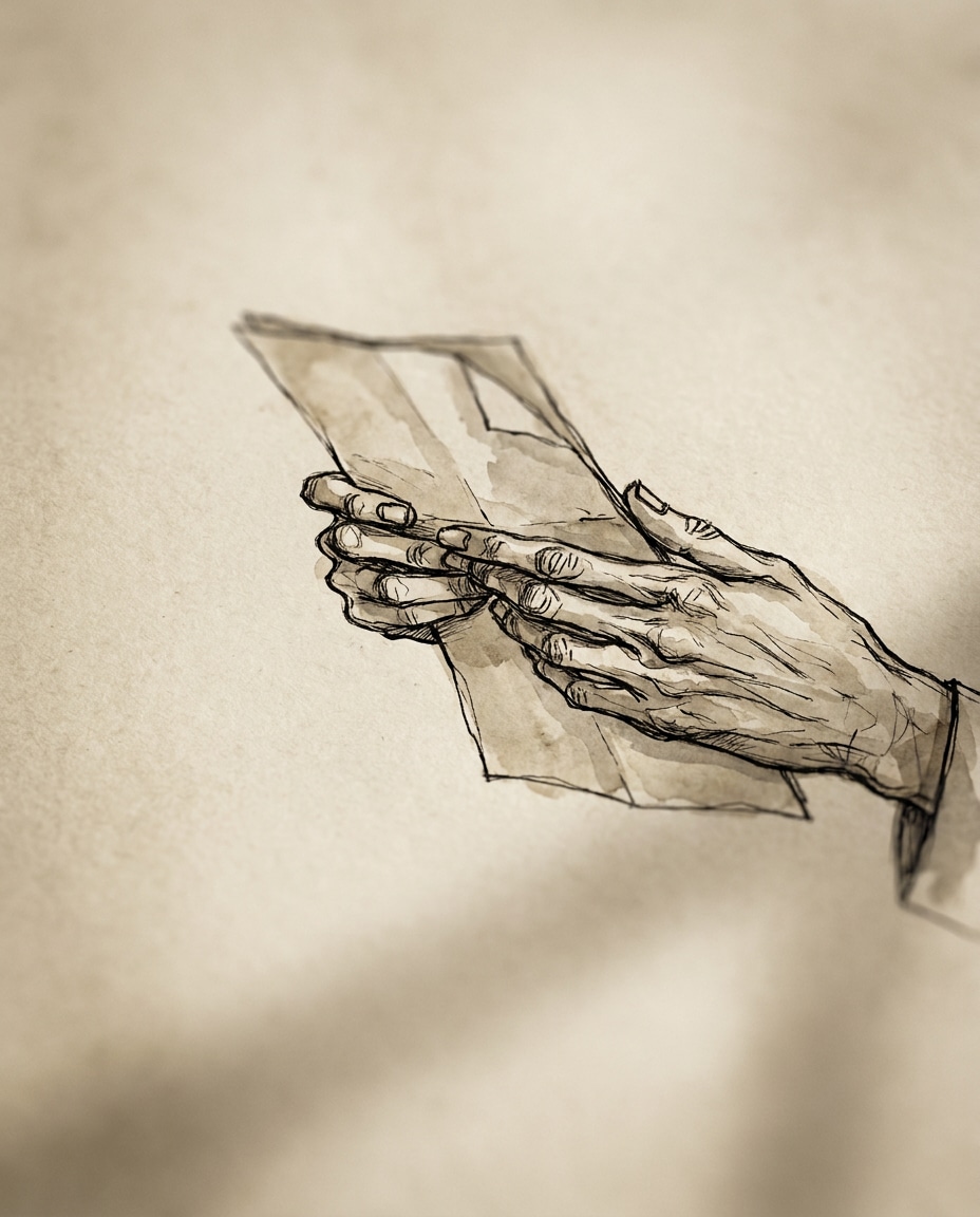 hands and letter photo