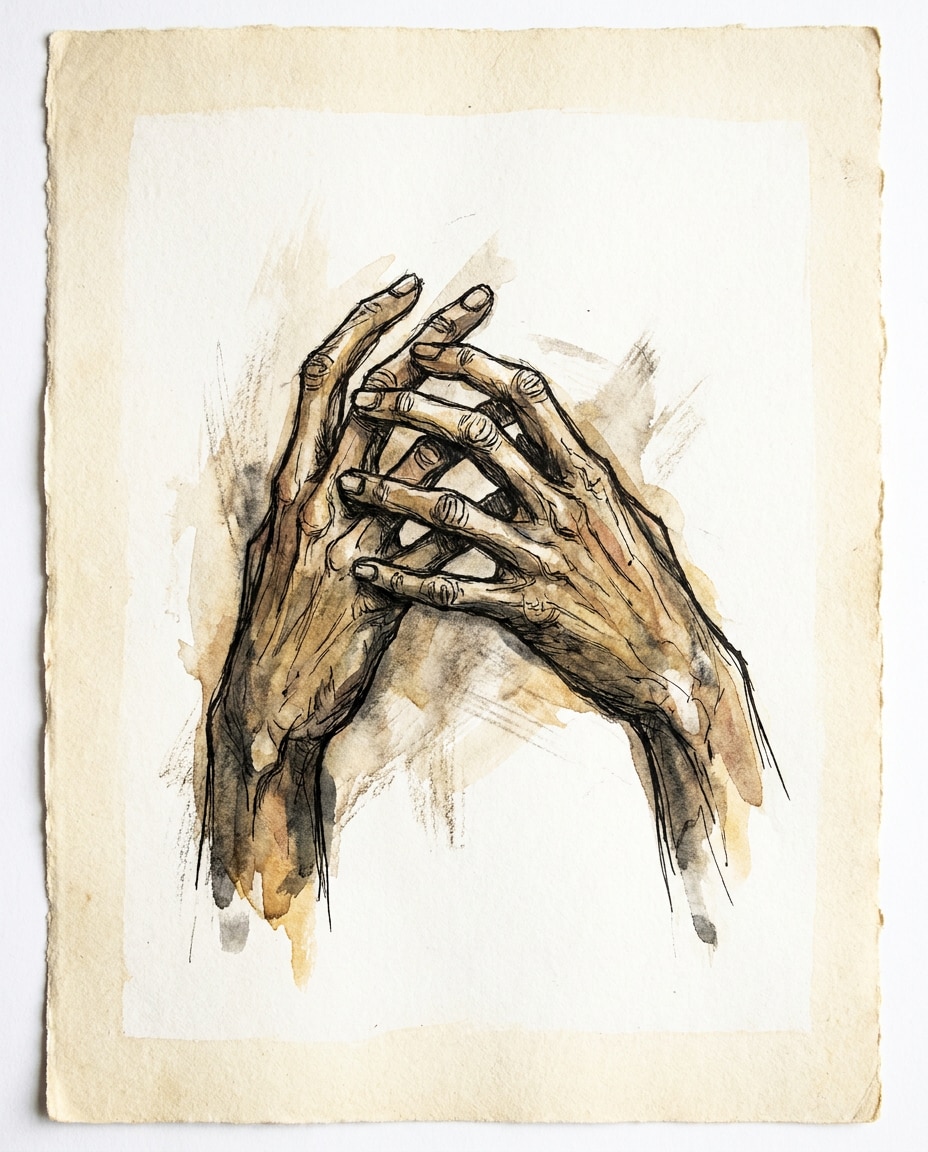 twisted hands closeup photo