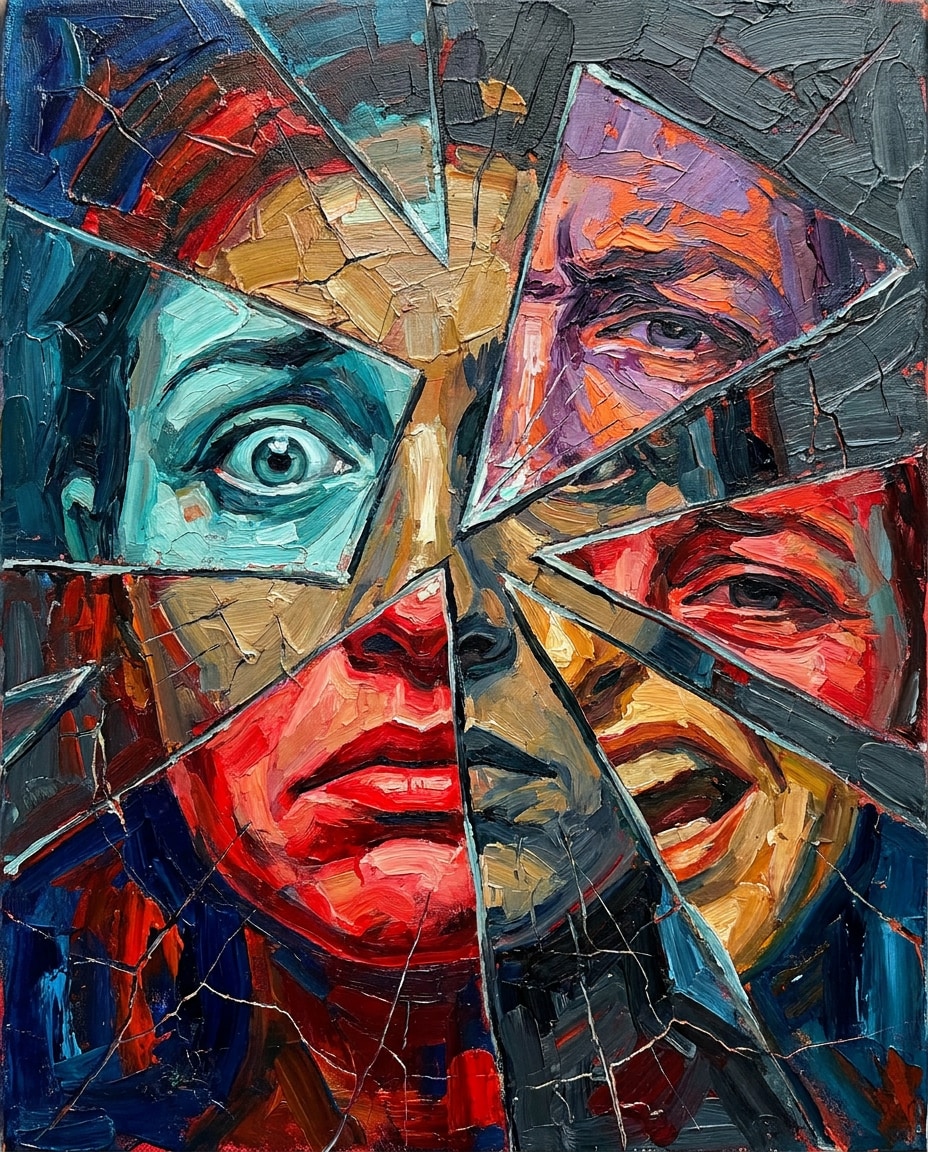 mirror fragment face photo