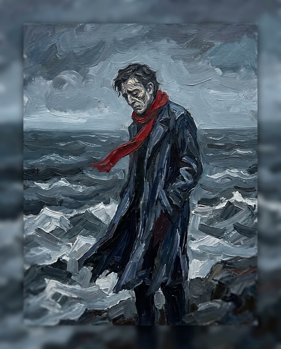 stormy seaside grief photo