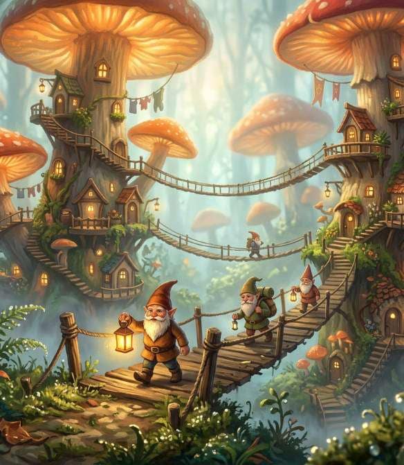 mushroom village photo