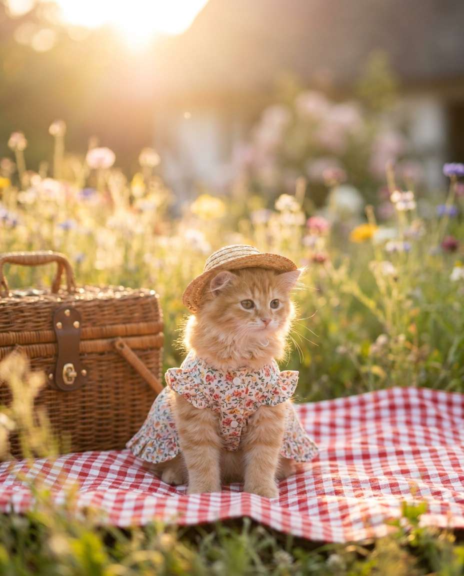 cottagecore picnic photo