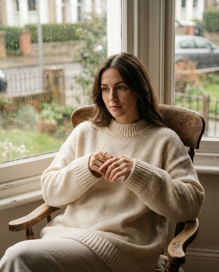 cozy knit window light photo