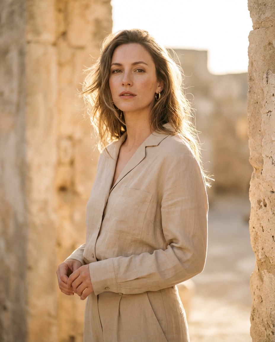 golden hour linen set photo