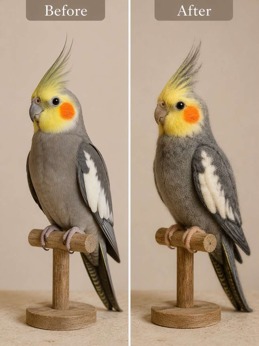 Cockatiel on Its Perch photo