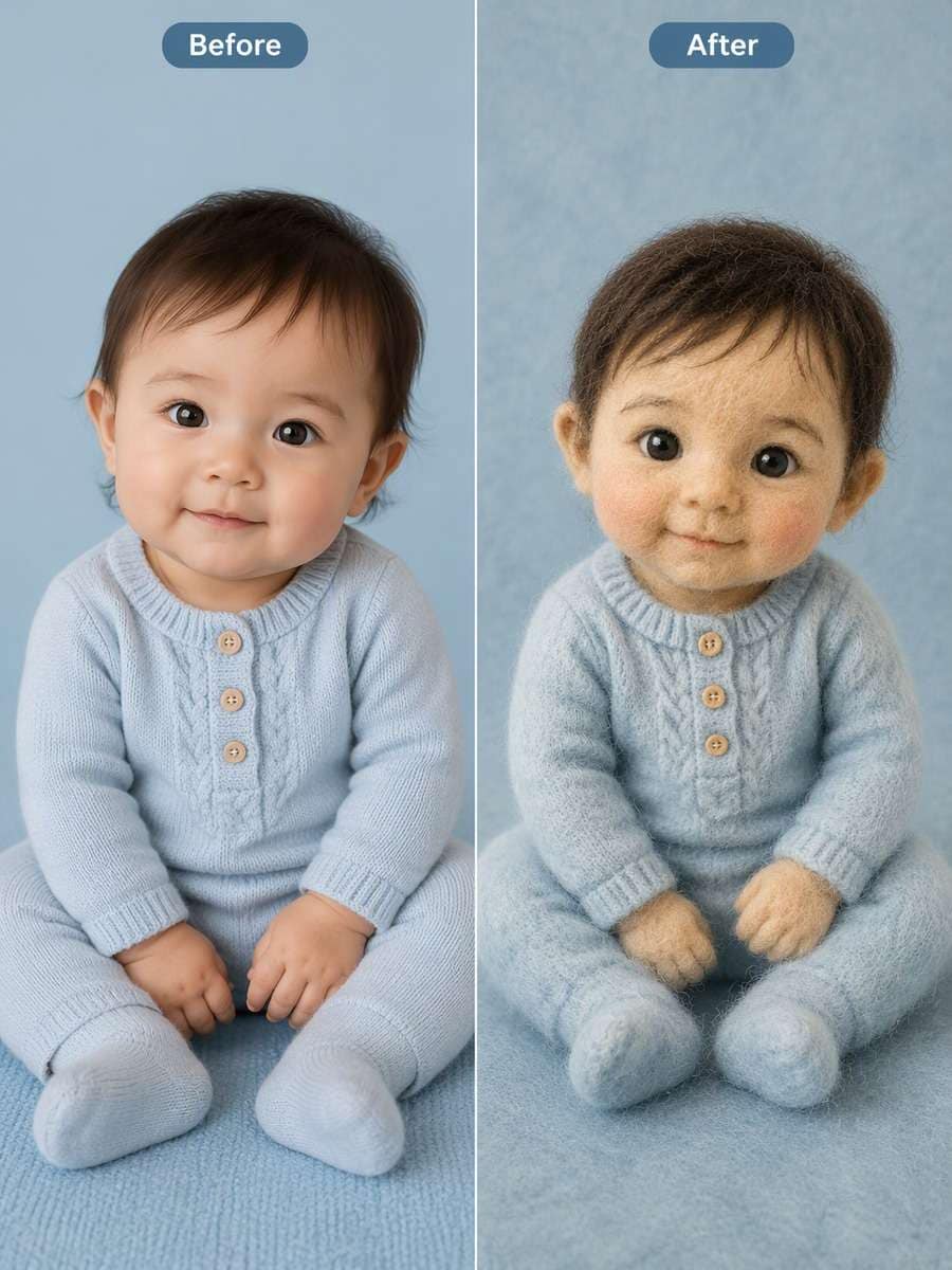 Baby's First Felt Portrait photo