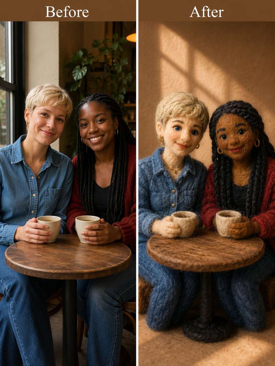 Friends at the Café photo