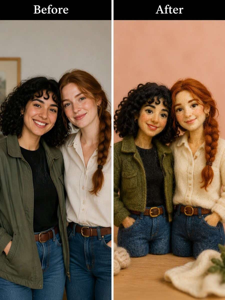 Two Friends, One Felt Scene photo