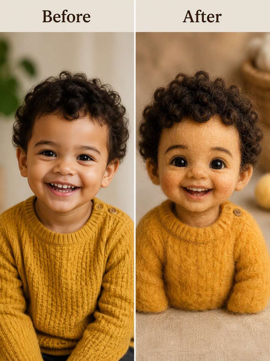 Toddler's Felt Portrait photo