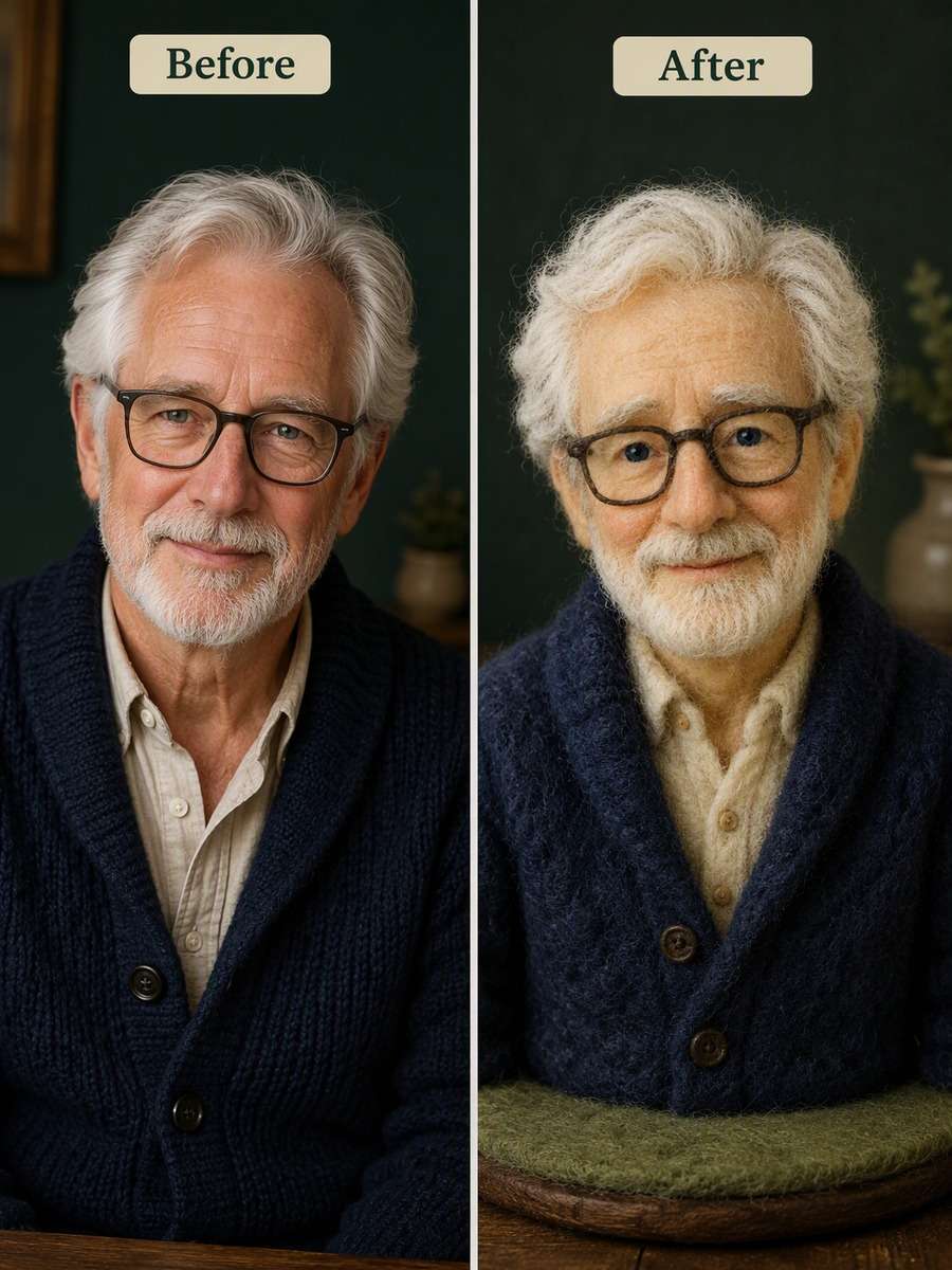 Grandfather Wool Portrait photo
