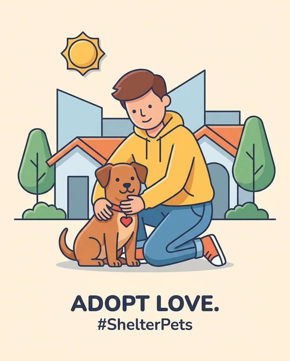 cute pet adoption photo