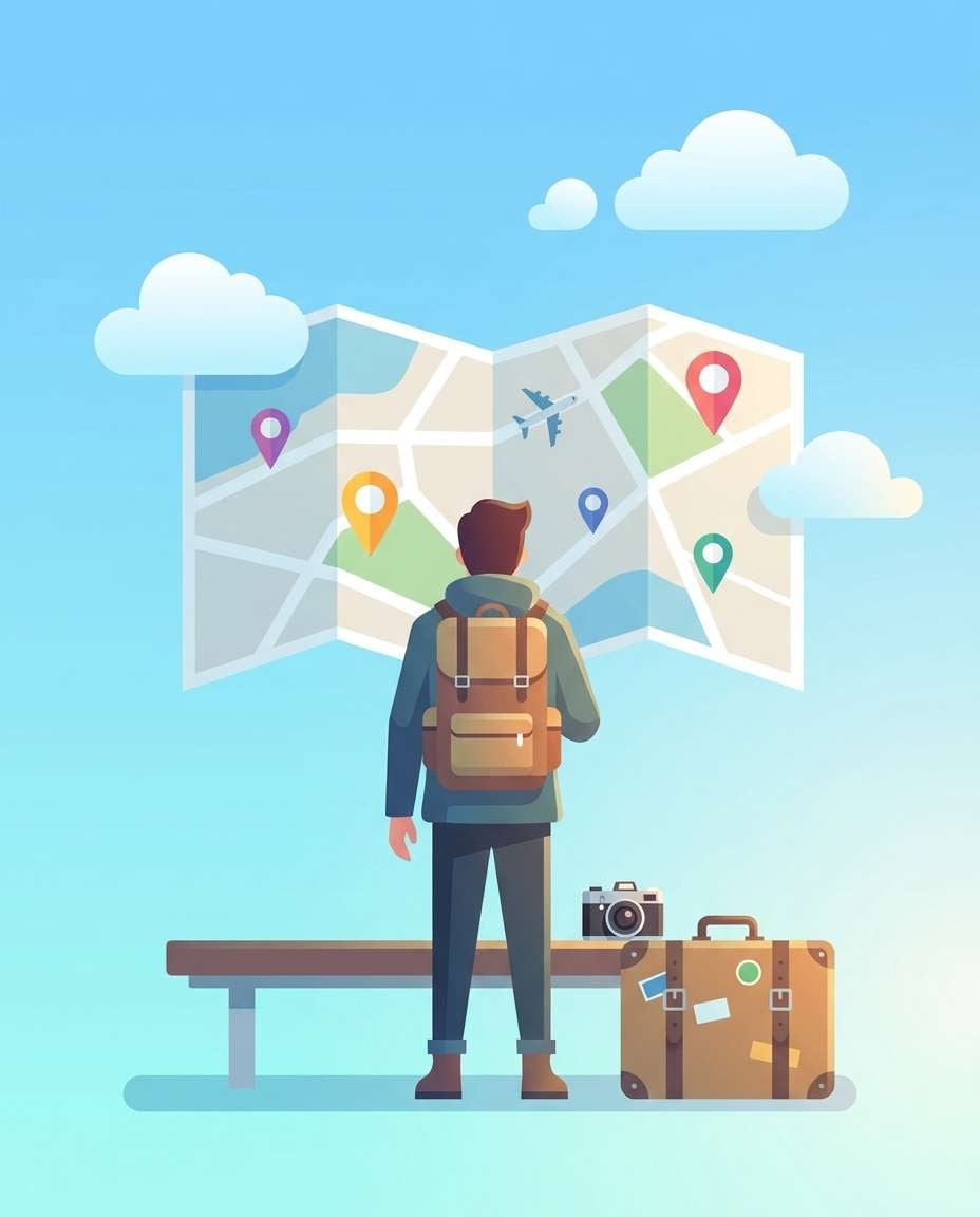travel planning map photo