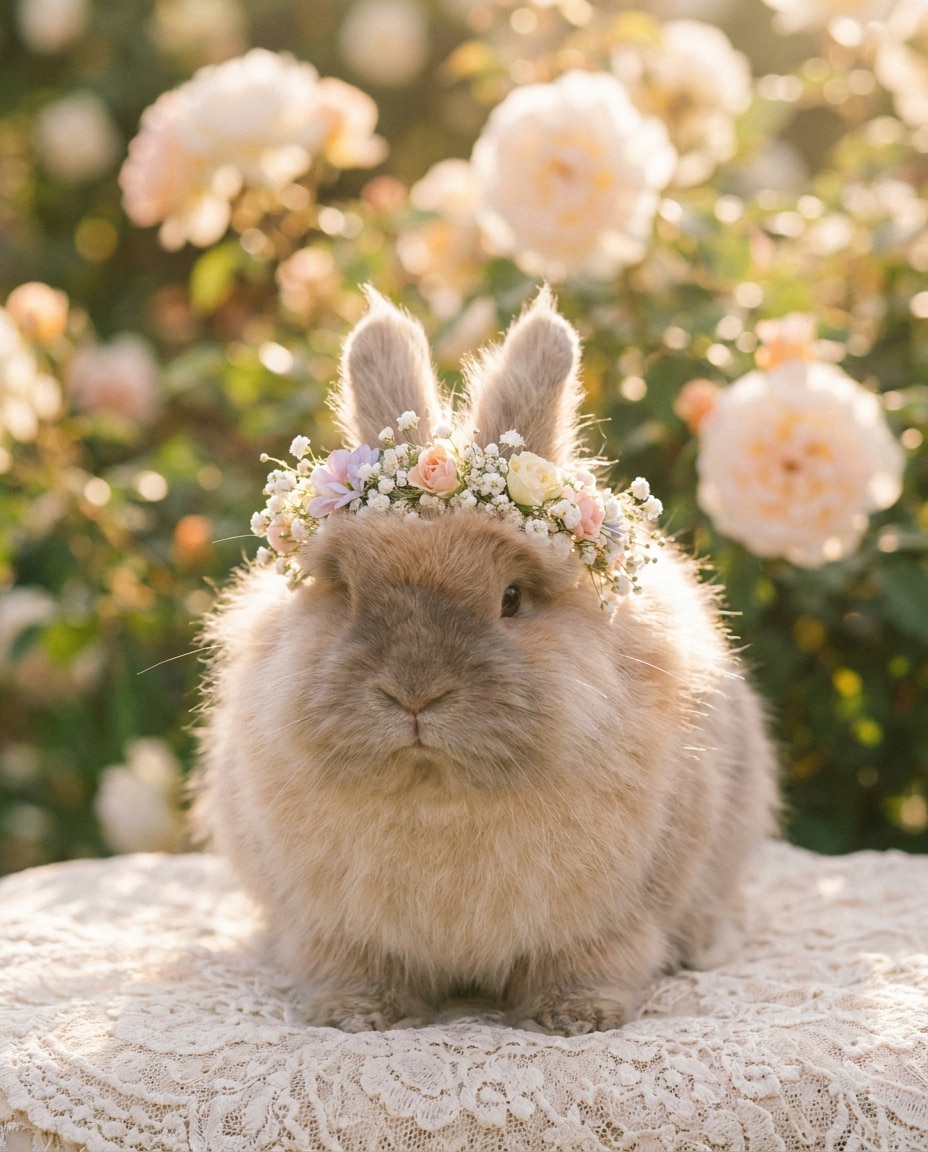bunny flower crown photo
