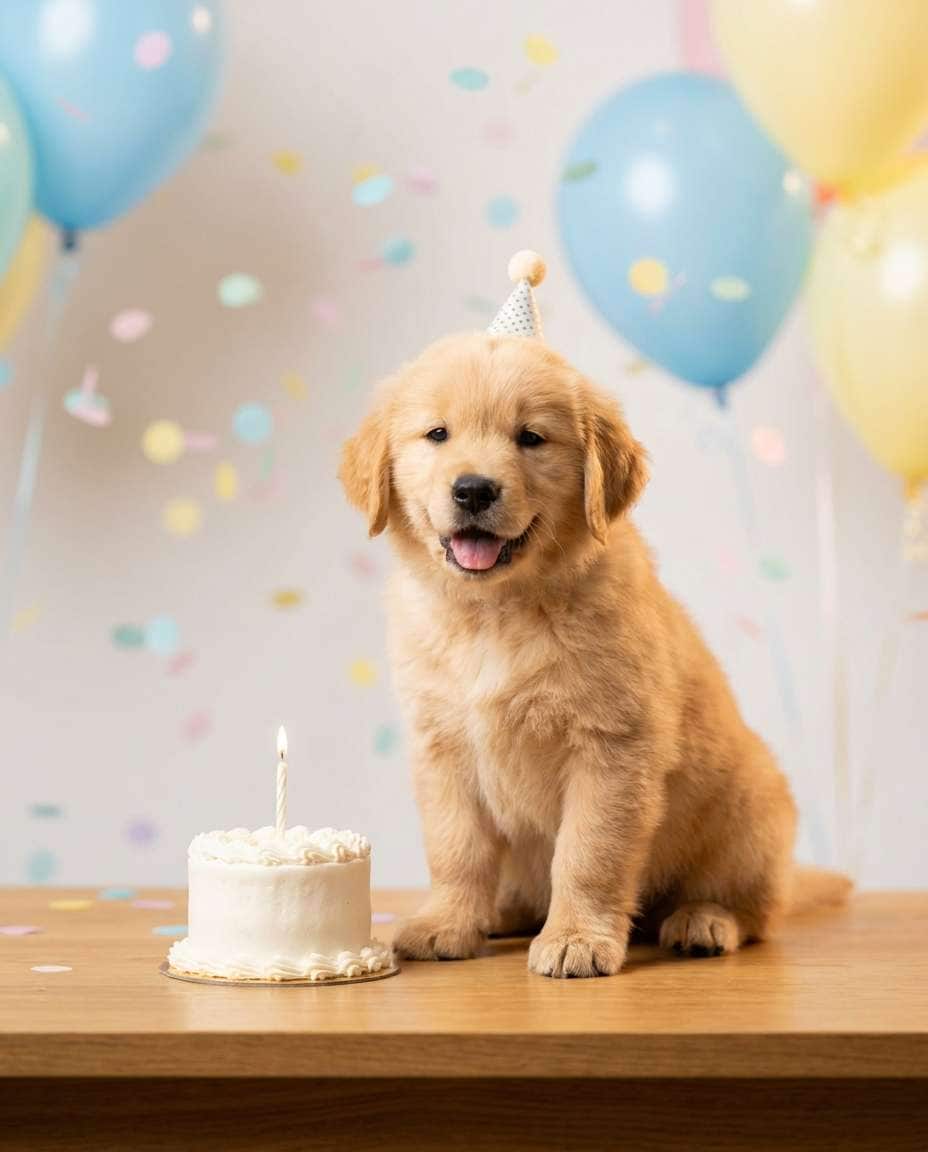 puppy birthday cake photo