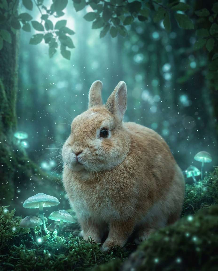 fantasy forest bunny photo