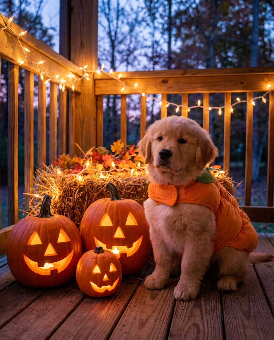 halloween pumpkin pup photo