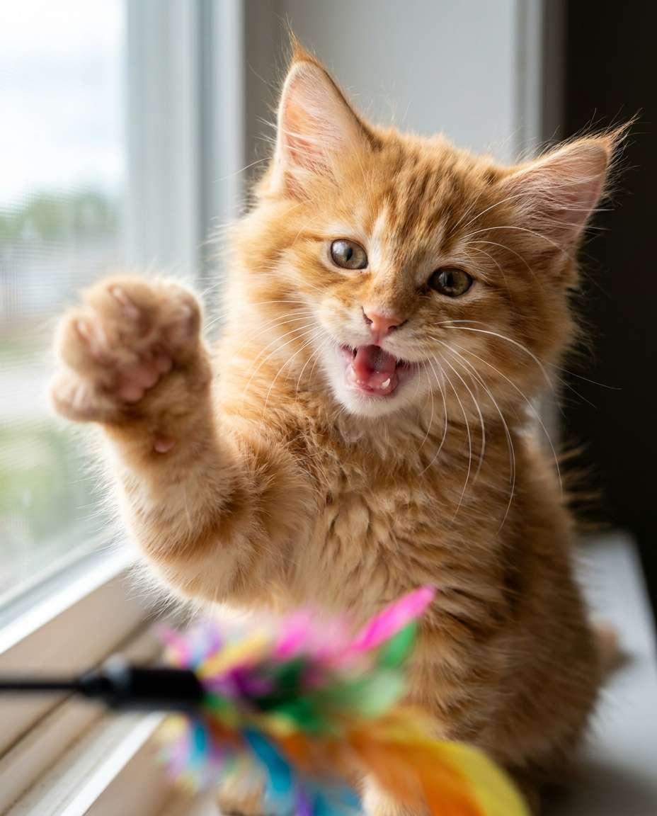 playful paw reach photo