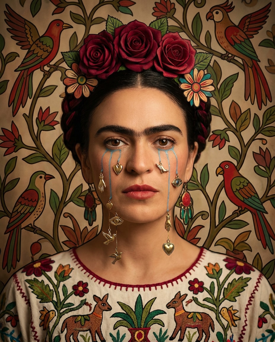 painted tears and gold photo