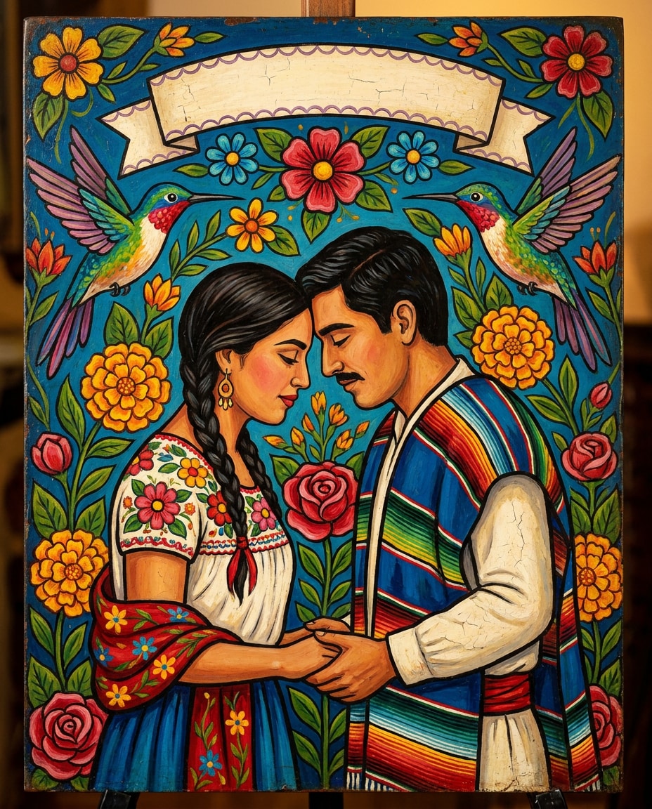couple exvoto scene photo