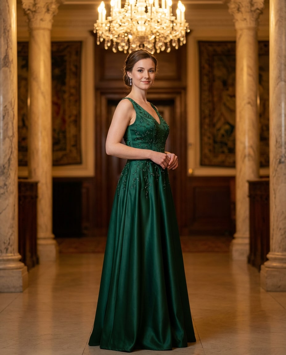 elegant evening gown photo