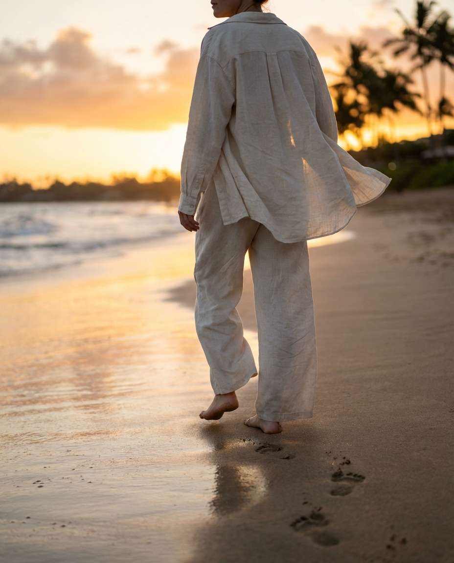 beach breeze walk photo