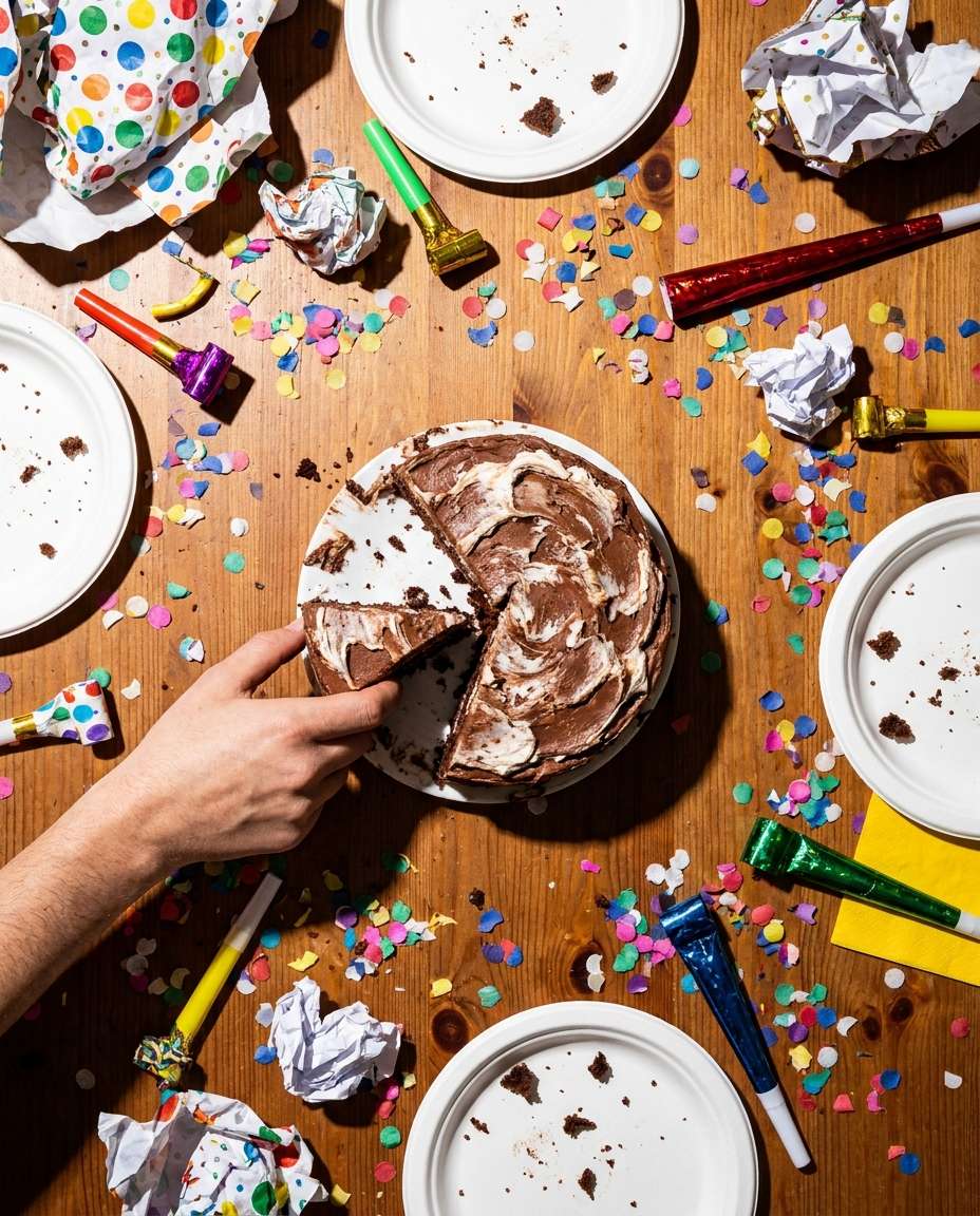 cake detail flatlay photo