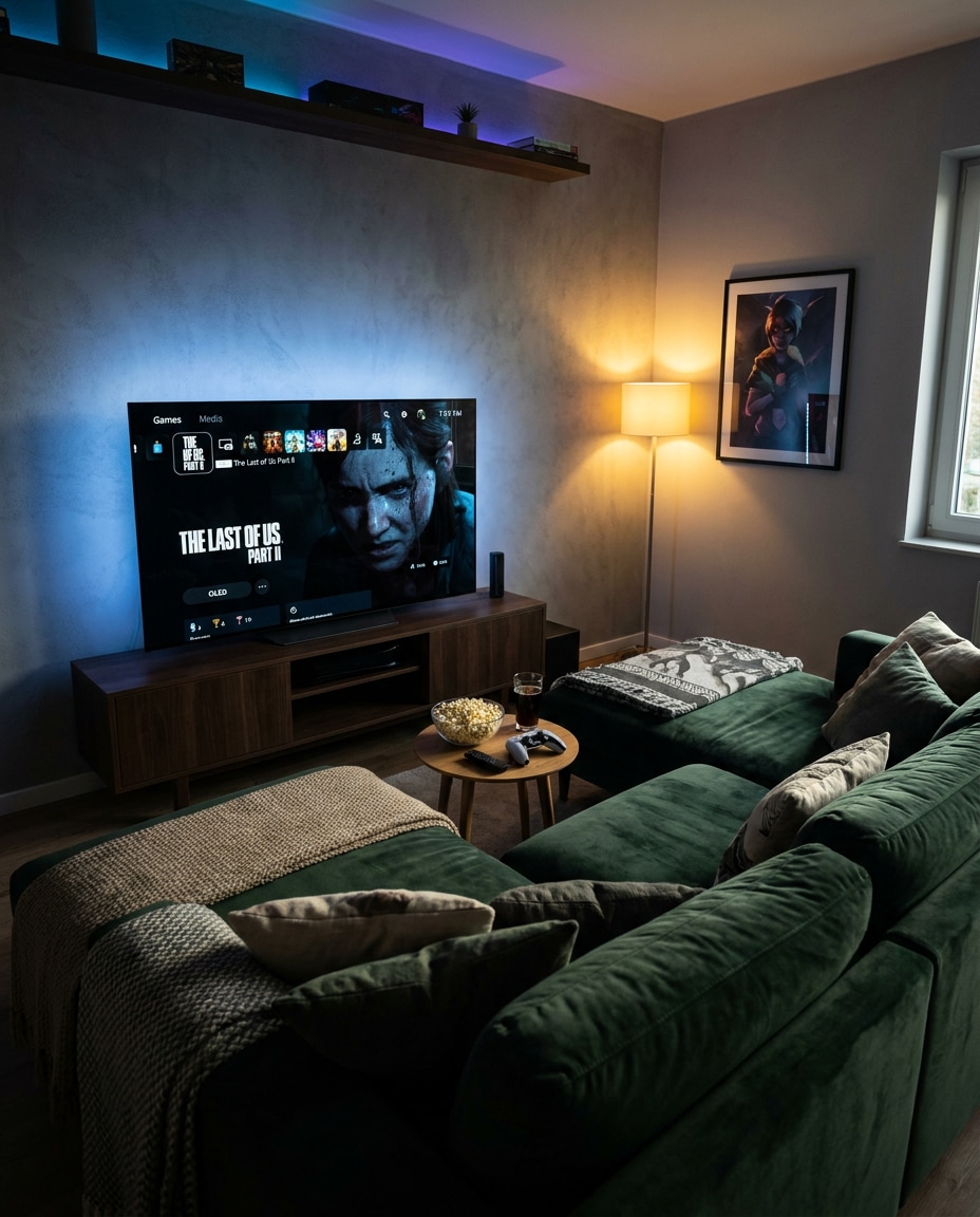 console lounge setup photo