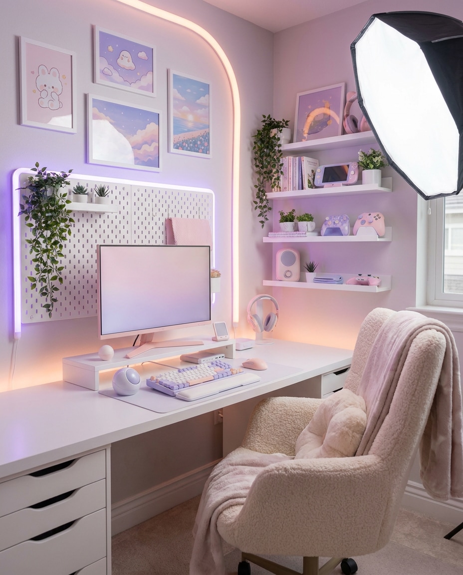 pastel soft glow setup photo