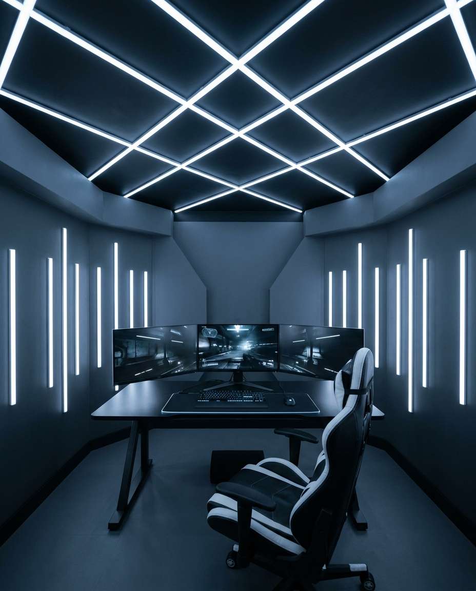 led ceiling grid photo