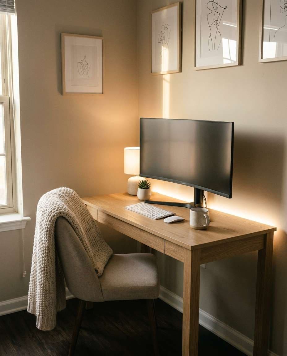 cozy minimal setup photo