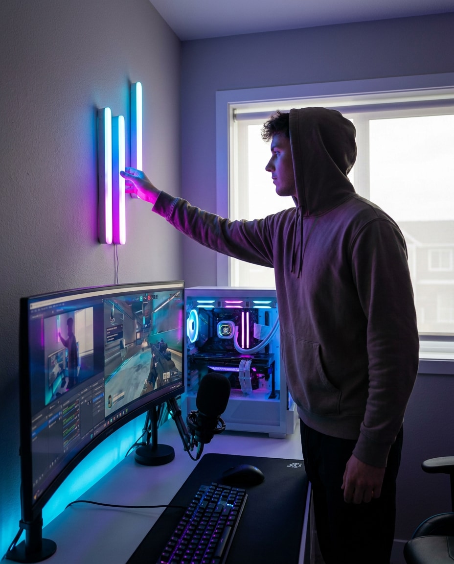 creator adjusting leds photo
