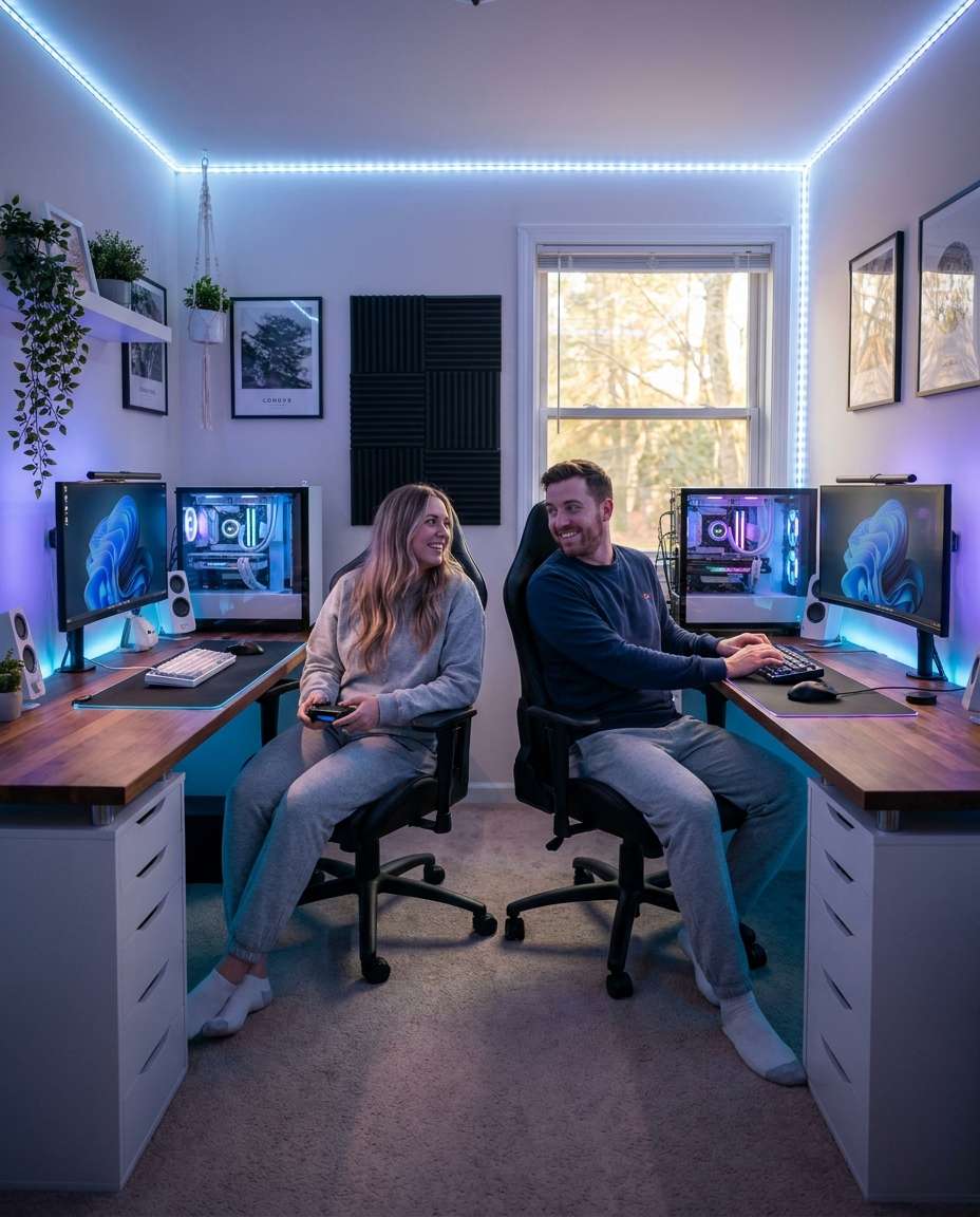 couple matching setup photo
