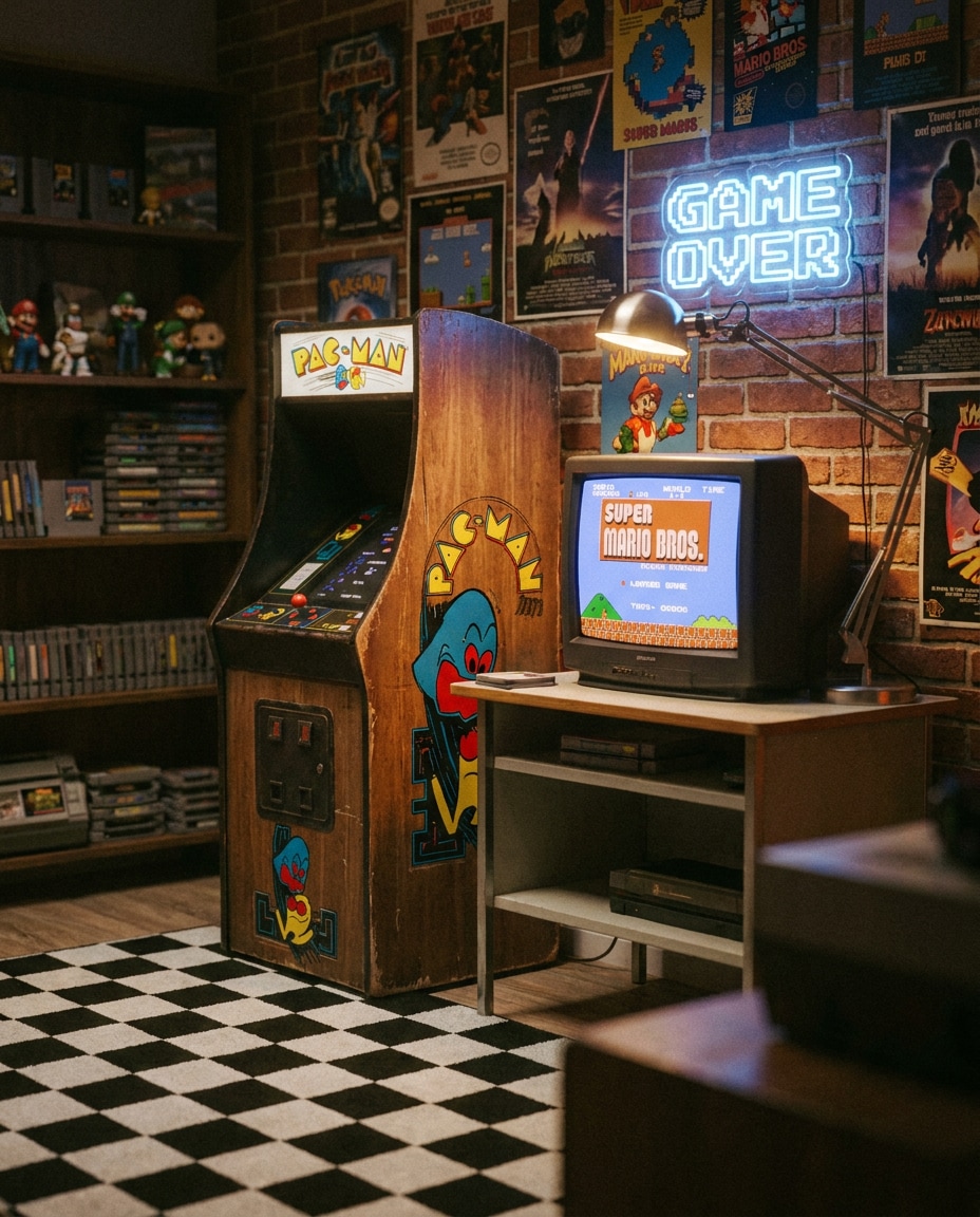 retro arcade corner photo